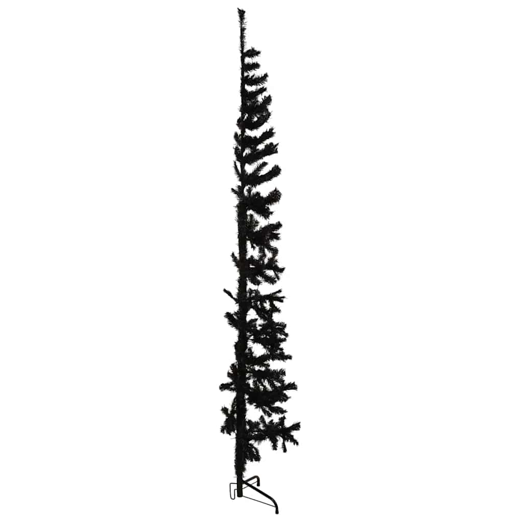 Künstlicher Halb-Weihnachtsbaum mit Ständer Schlank Weiß 180 cm