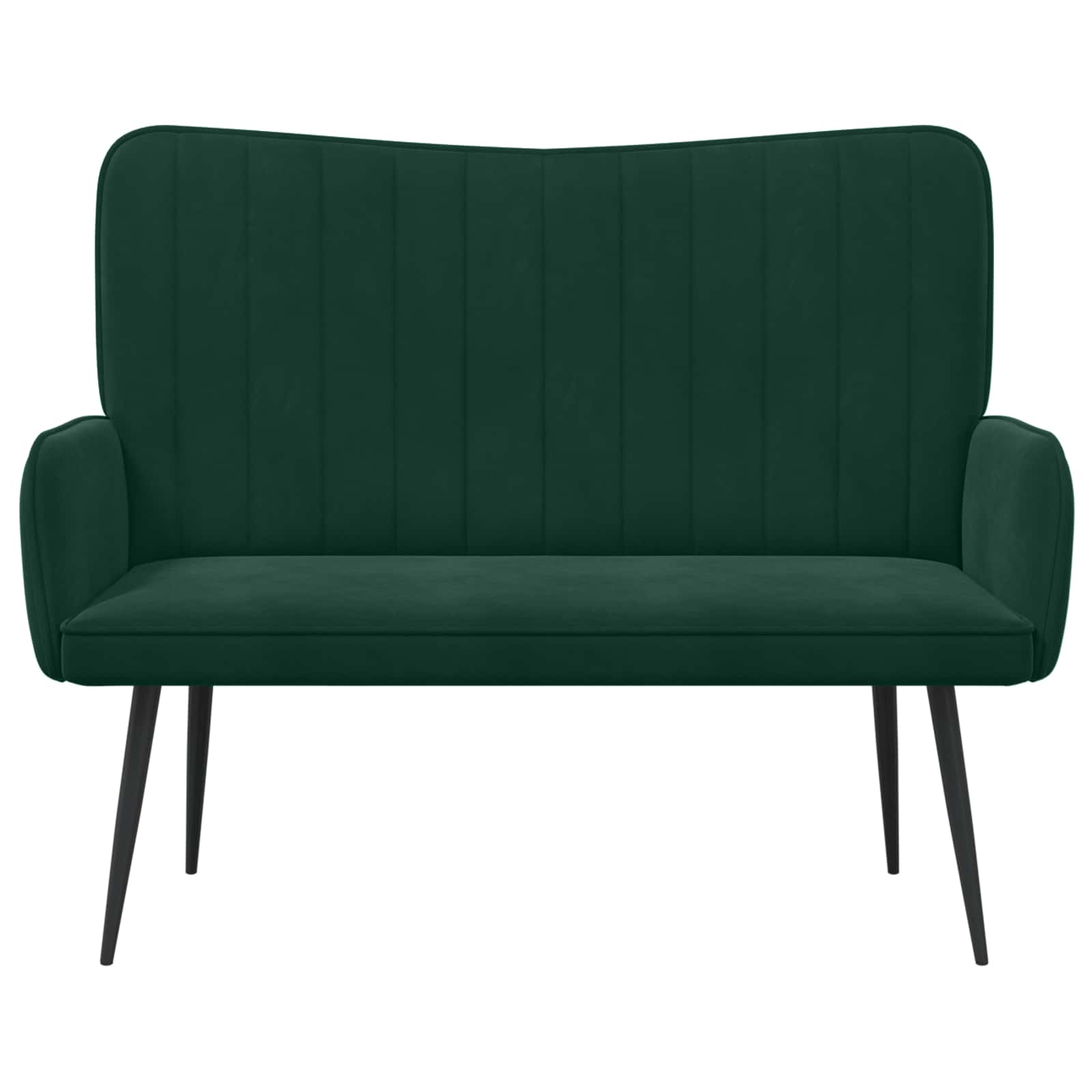 2-Sitzer Sofa Hellgrau 115 x 61 x 87 cm Samt (V)