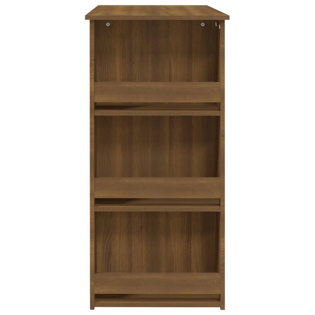 Bartisch mit Ablagefläche Weiß 102x50x103,5 cm Holzwerkstoff