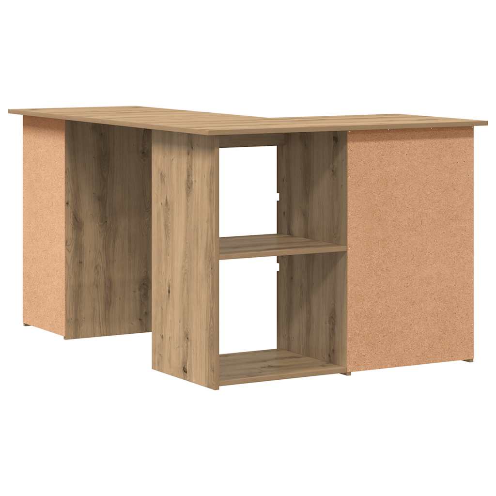 Eckschreibtisch Weiß 145x100x76 cm Holzwerkstoff