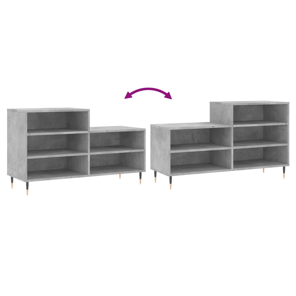 Schuhregal Schwarz 102x36x60 cm Holzwerkstoff