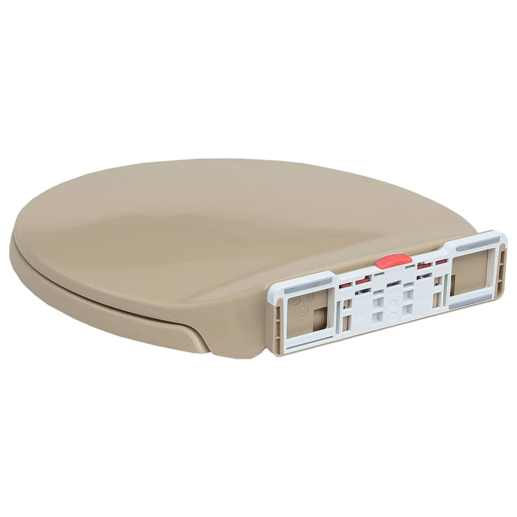 Toilettensitz mit Absenkautomatik Hellgrau Oval
