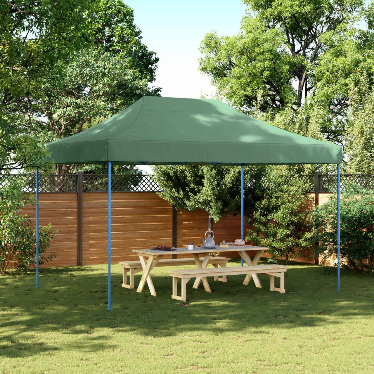 Partyzelt Faltbar Pop-Up Beige 410x279x315 cm