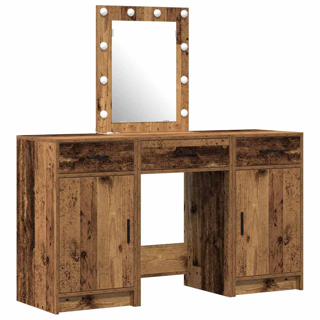 Schminktisch mit Schubladen Weiß 50 x 41 x 135 cm Holzwerkstoff