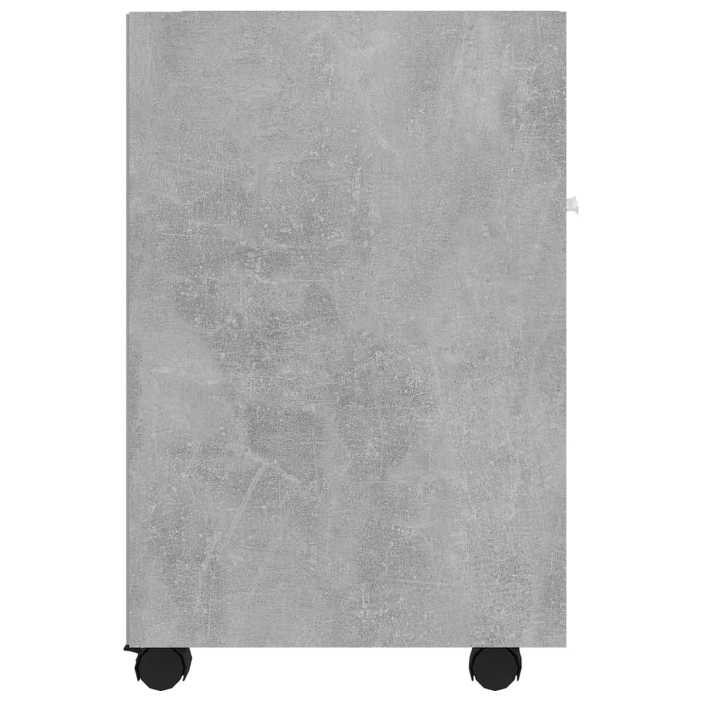 Beistellschrank mit Rollen Weiß 33x38x60 cm Holzwerkstoff