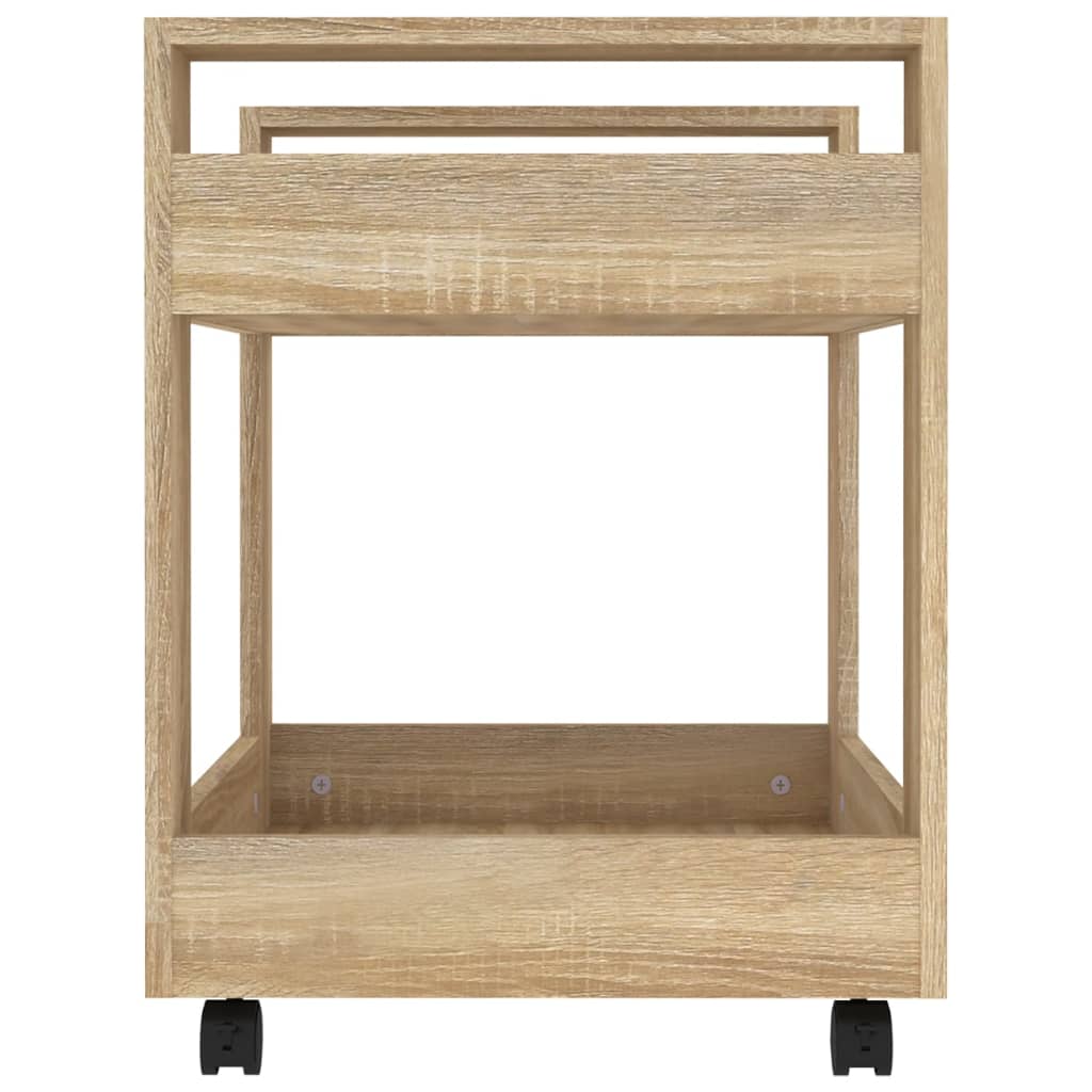 Bürowagen Weiß 60x45x60 cm Holzwerkstoff
