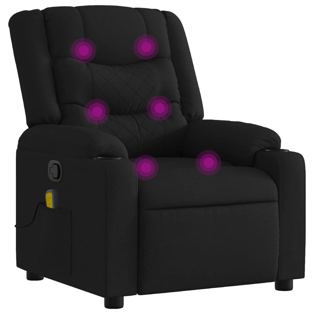 Massage-Relaxsessel Hellgrau Stoff