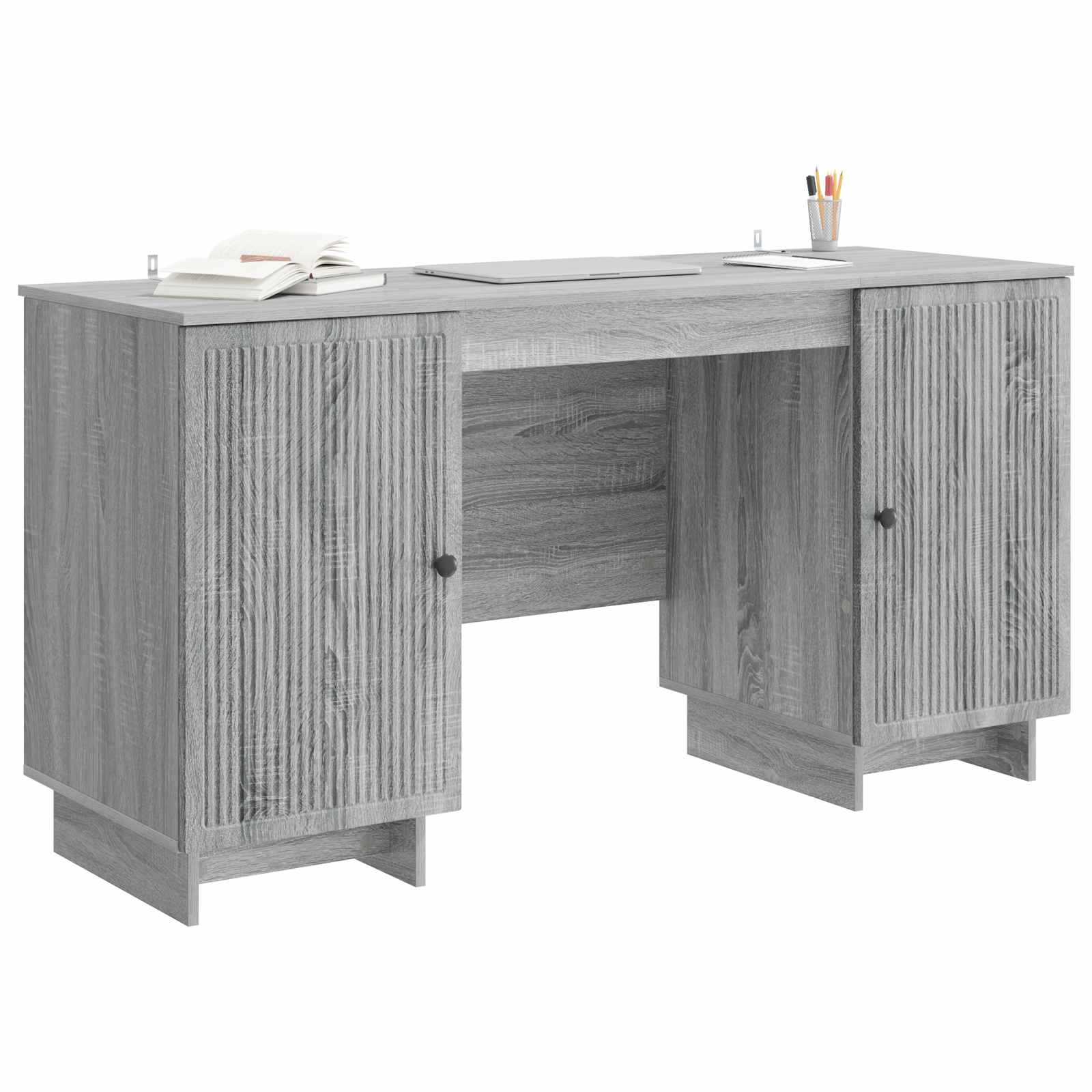 Schreibtisch Schwarz Holzwerkstoff 142,5 x 50 x 75 cm