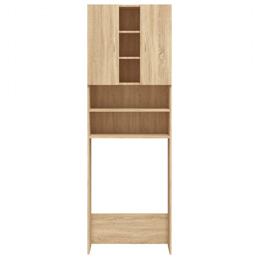 Waschmaschinenschrank Weiß 64x25,5x190 cm