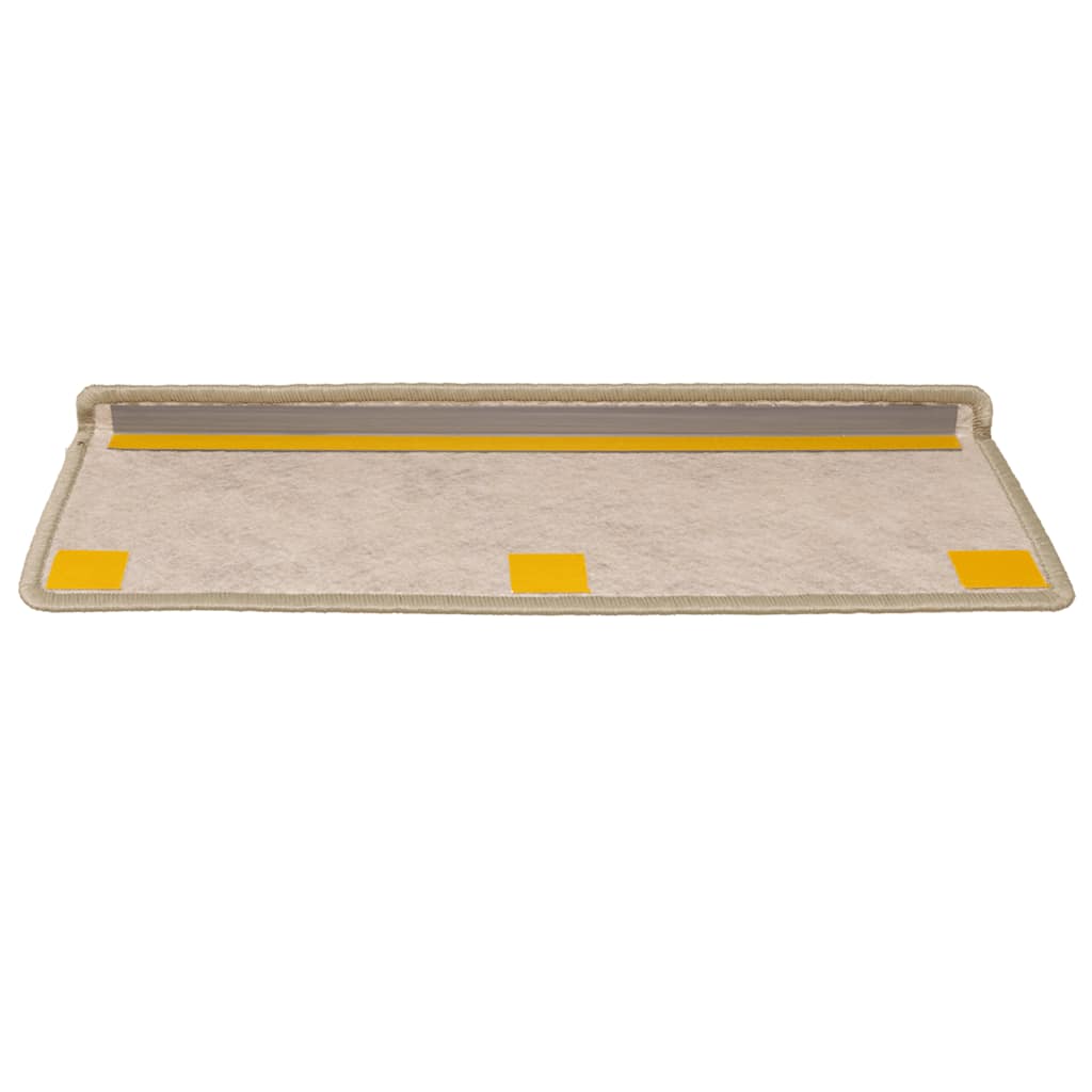 Treppenmatten Selbstklebend Sisal-Look 15 Stk. 65x21x4 Platina