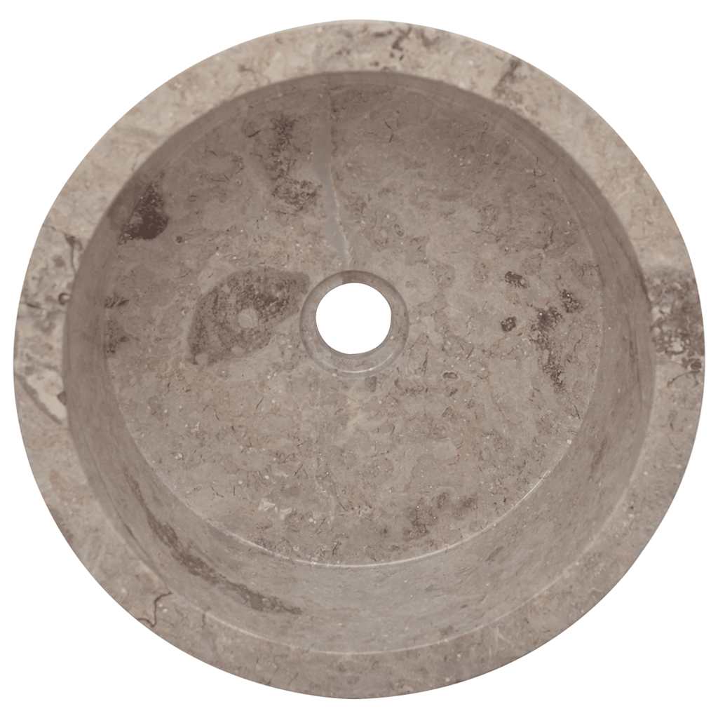 Waschbecken Creme Ø40x15 cm Marmor