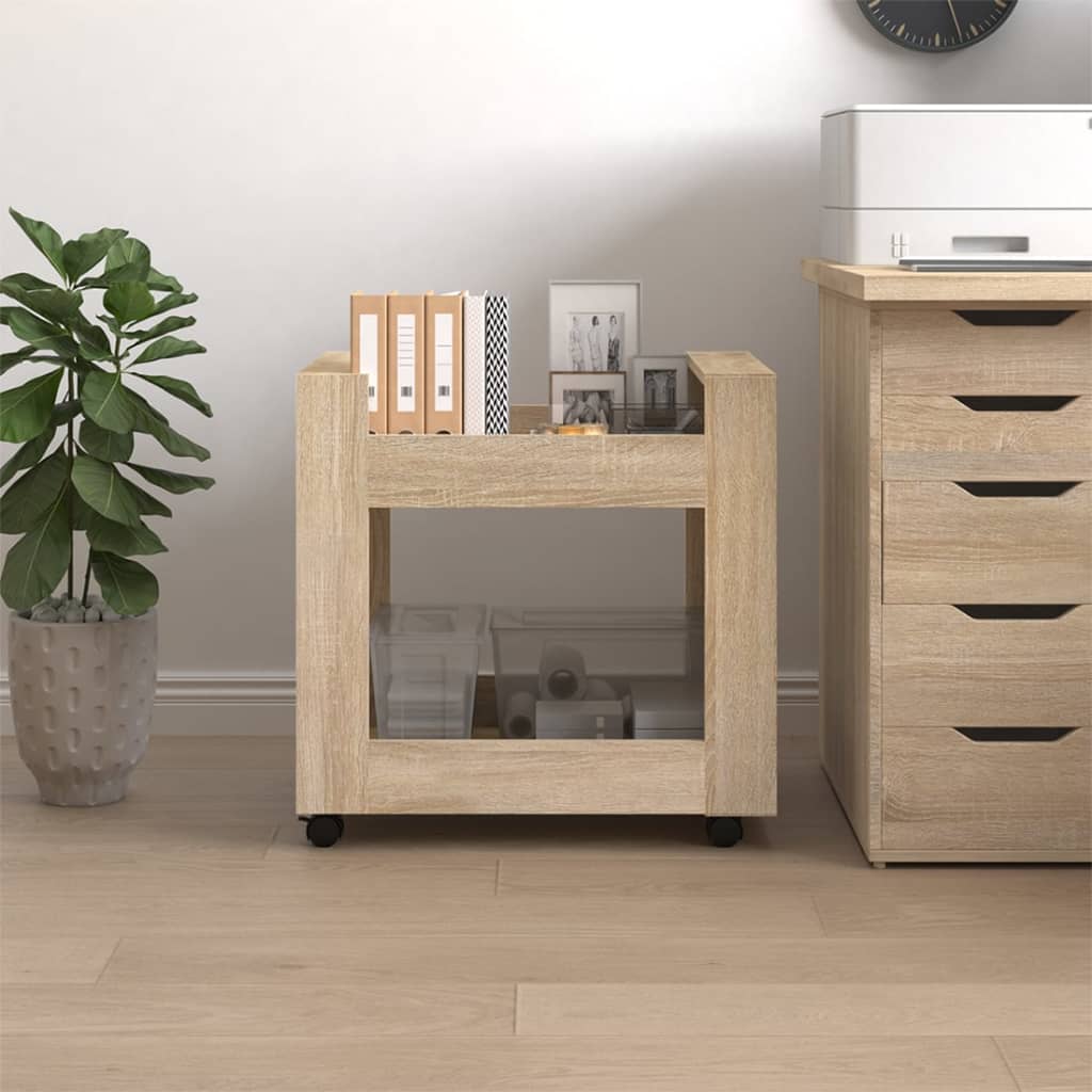 Bürowagen Weiß 60x45x60 cm Holzwerkstoff