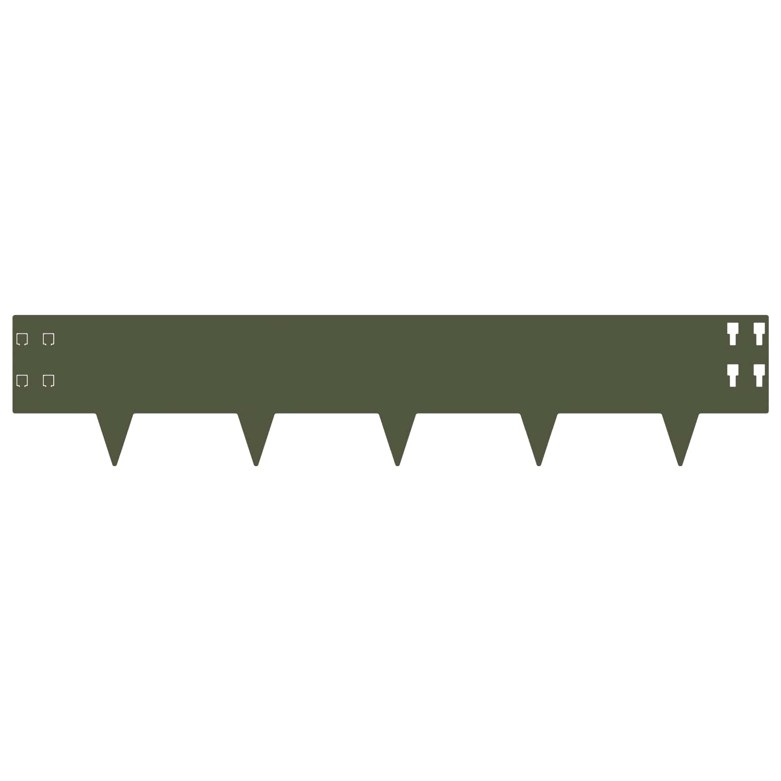 Raseneinfassung 10 pcs 100 x 12 cm Stahl Schwarz