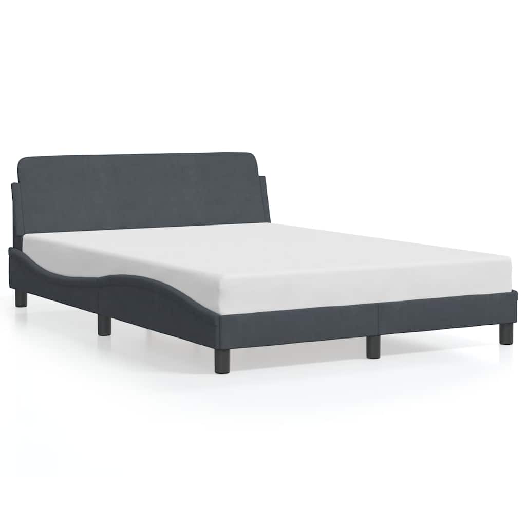 Bettgestell "Dover" Hellgrau 100x190 cm Samt