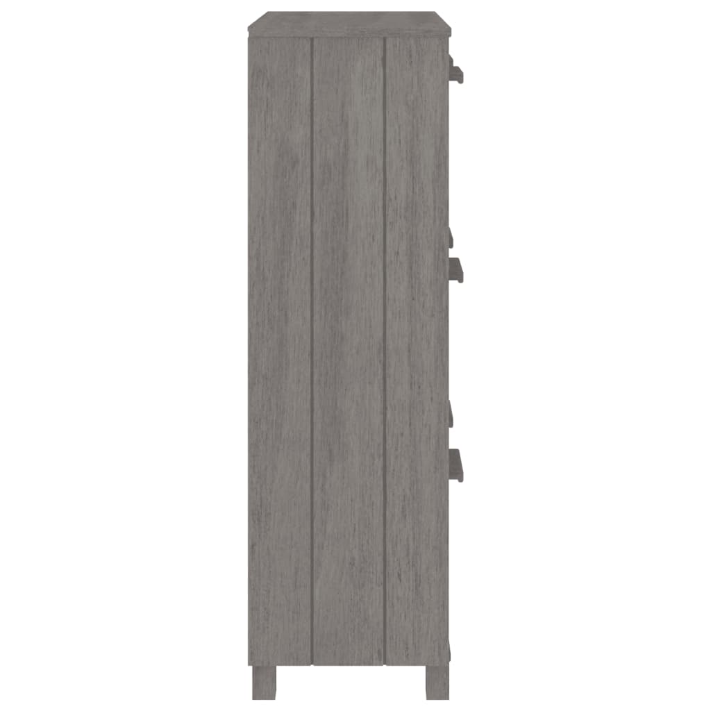 Schuhschrank HAMAR Honigbraun 59,5x35x117 cm Massivholz Kiefer