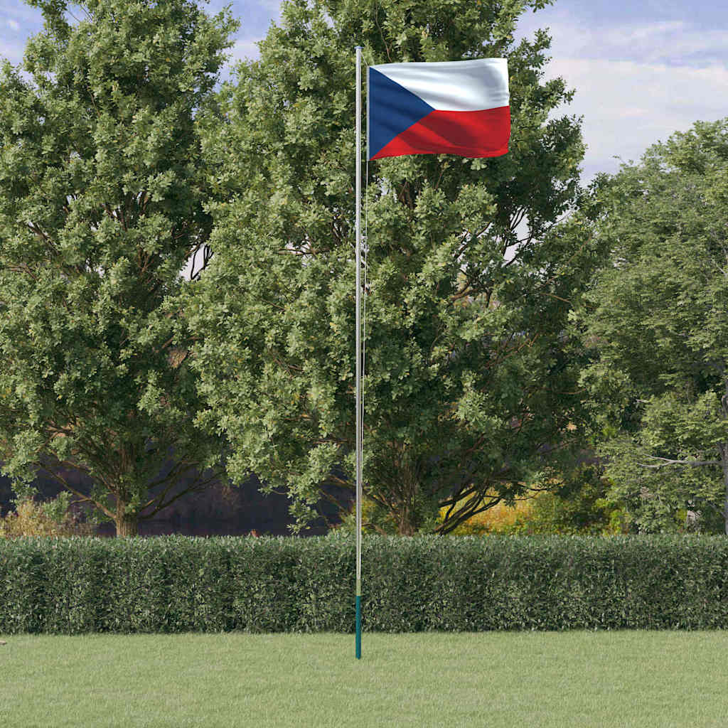 Fahnenmast Teilbar Silbern 6,08 m Aluminium