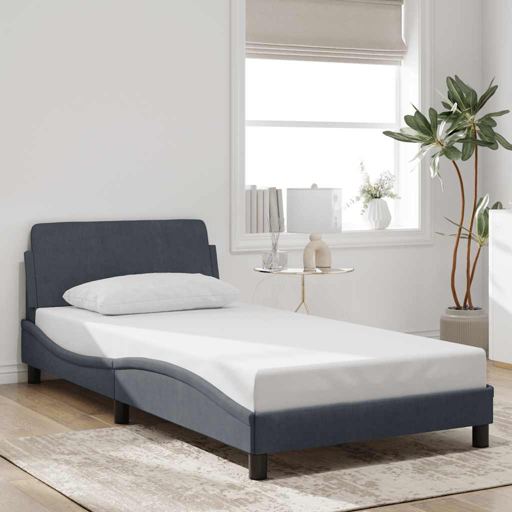 Bettgestell "Dover" Hellgrau 80x200 cm Samt