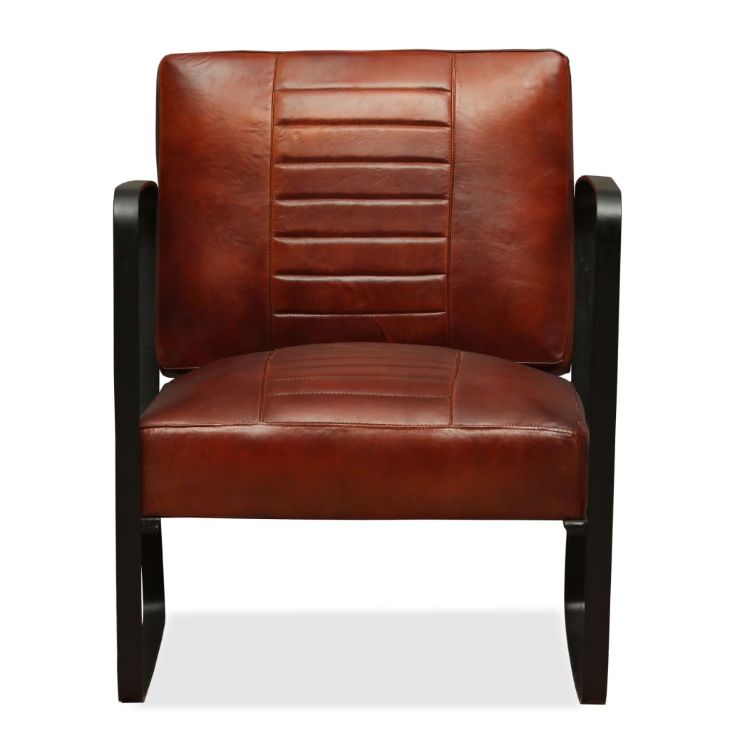 Loungesessel Braun Echtleder