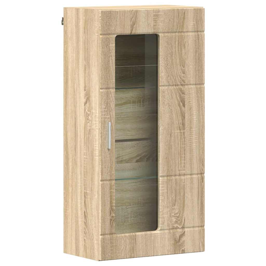 Highboard mit Regal FLORIN Weiß 60 x 35 x 182 cm Holzwerkstoff