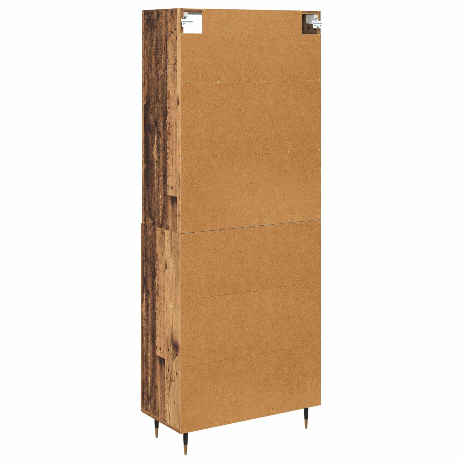 Highboard Betongrau 69,5x34x180 cm Holzwerkstoff