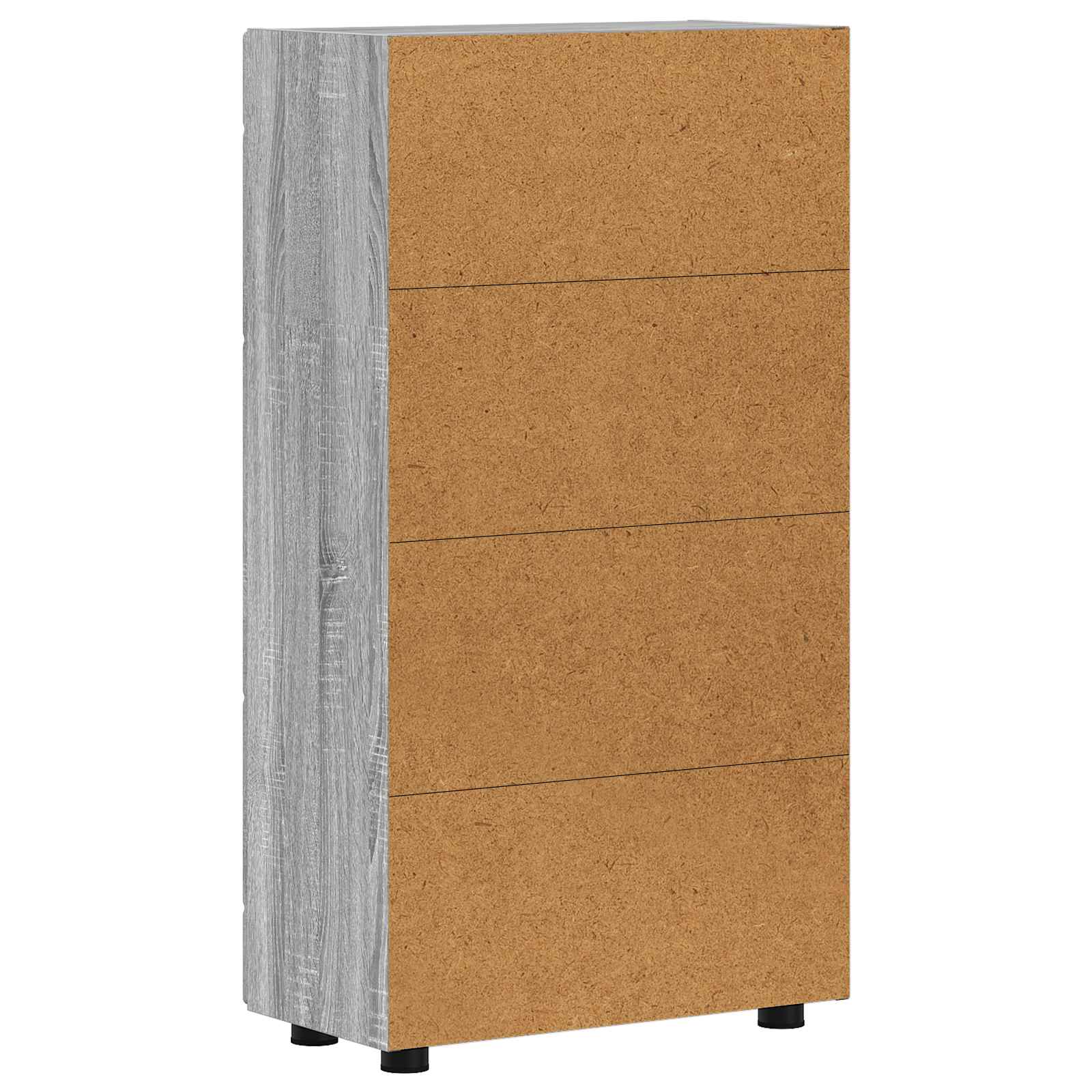Highboard mit Regal FLORIN Weiß 60 x 35 x 182 cm Holzwerkstoff