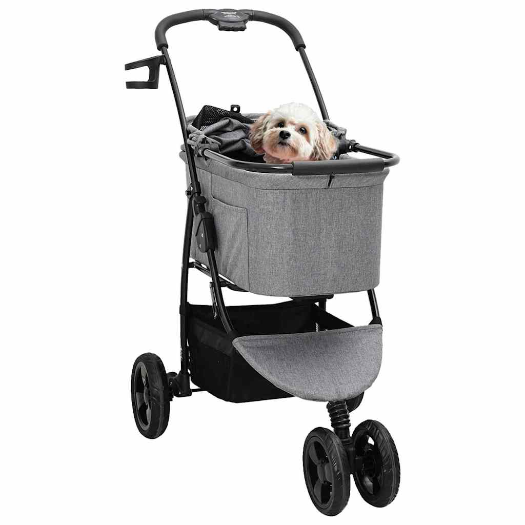 Faltbarer Haustierwagen Rosa 81 x 47 x 99 cm Polyester