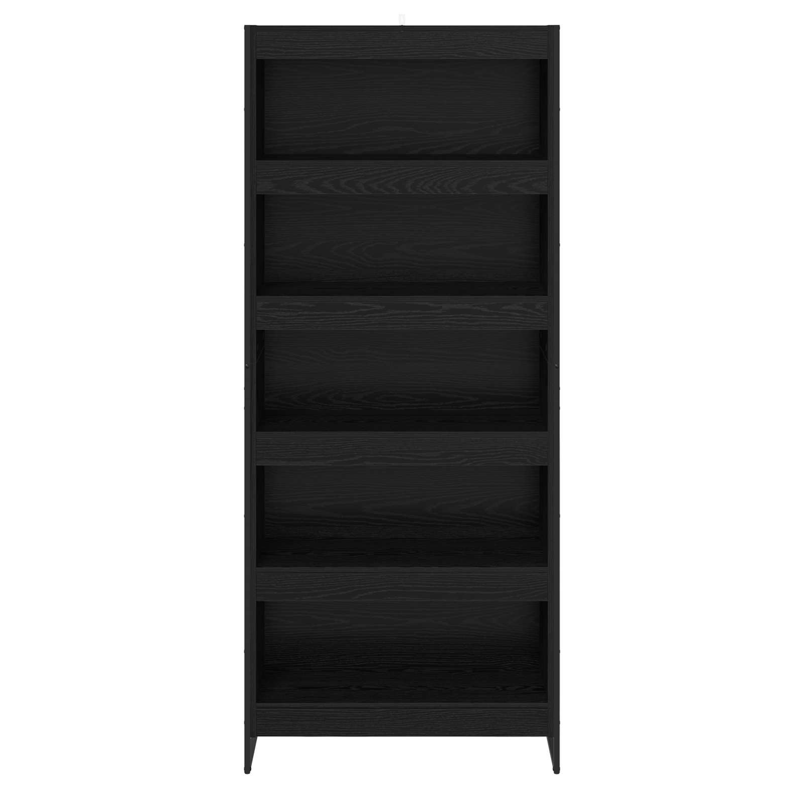 Bücherregal 2 pcs Schwarz Eichen-Optik 60 x 30 x 189,5 cm