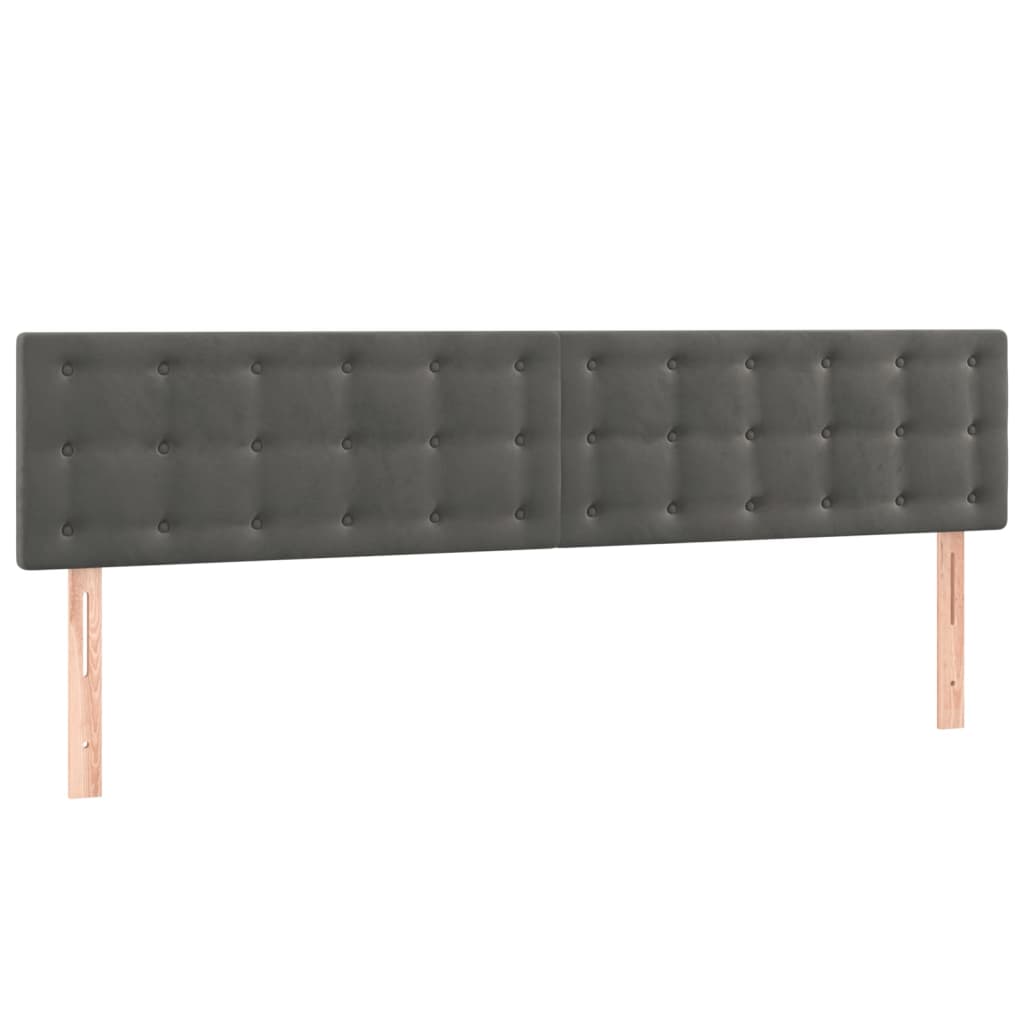 Kopfteil Hellgrau 80x5x118/128 cm Samt