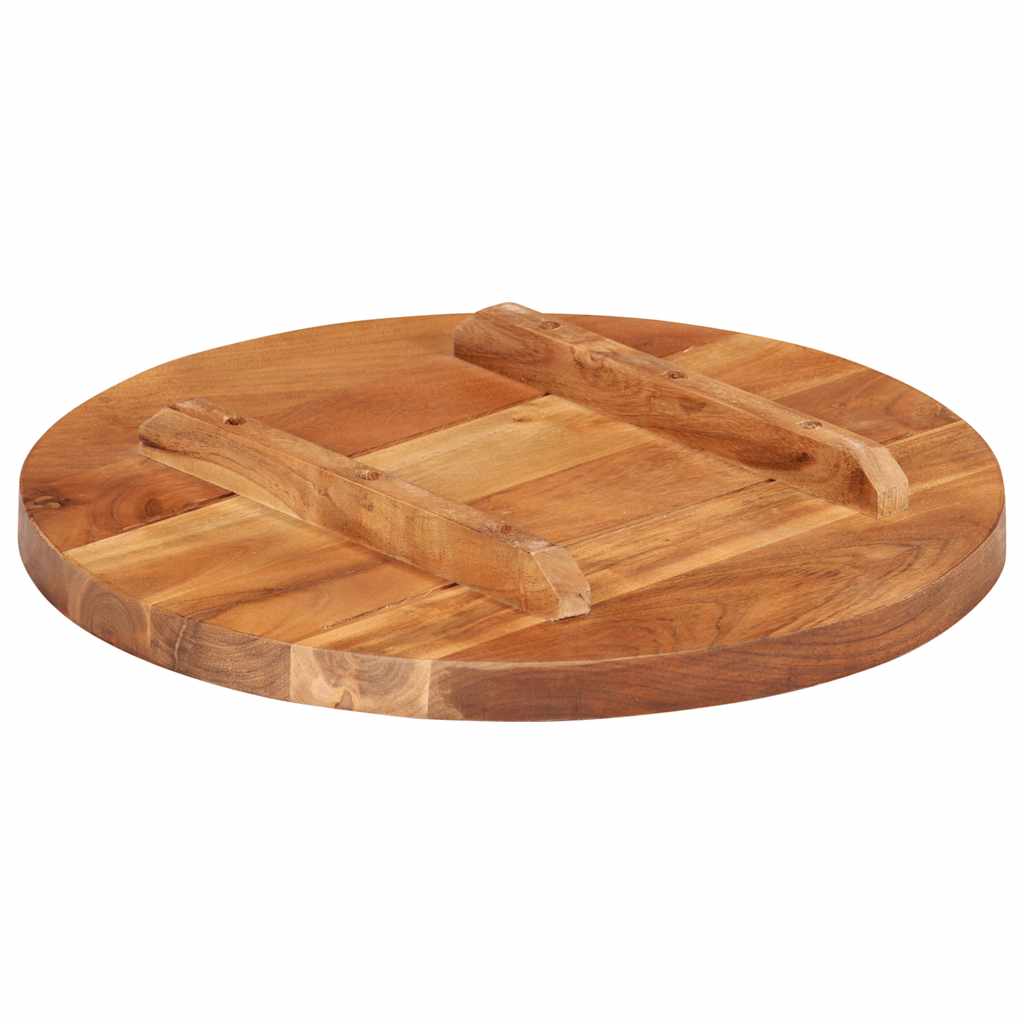 Tischplatte Massivholz Akazie Rund 15-16 mm 40 cm