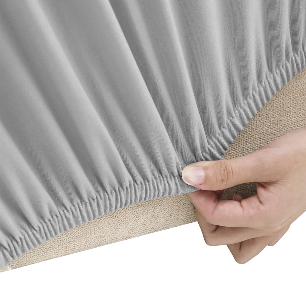 Stretch-Sofahusse Schwarz Polyester-Jersey
