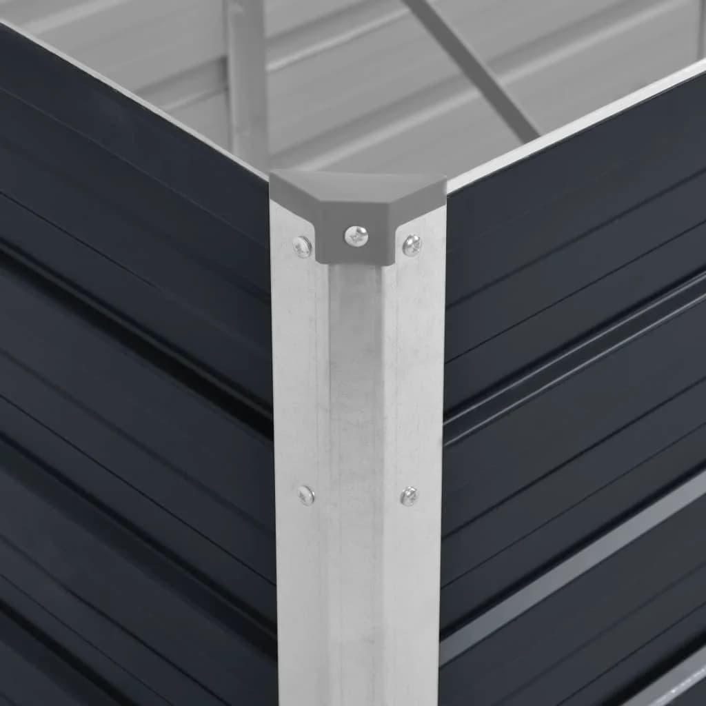 Hochbeet Anthrazit 160 x 80 x 77 cm Verzinkter Stahl