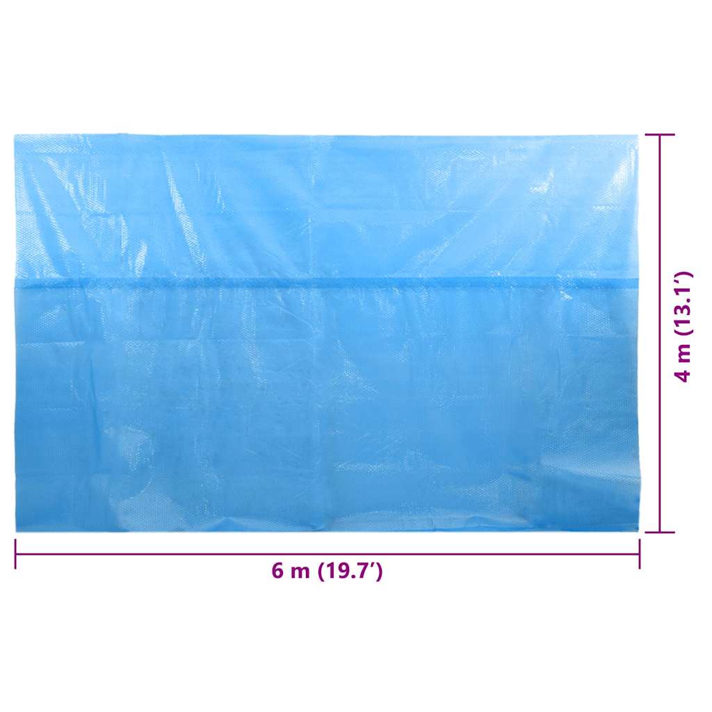 Solar Poolabdeckung 1000 x 500 cm 110 μm Quadratisch PE Schwarz