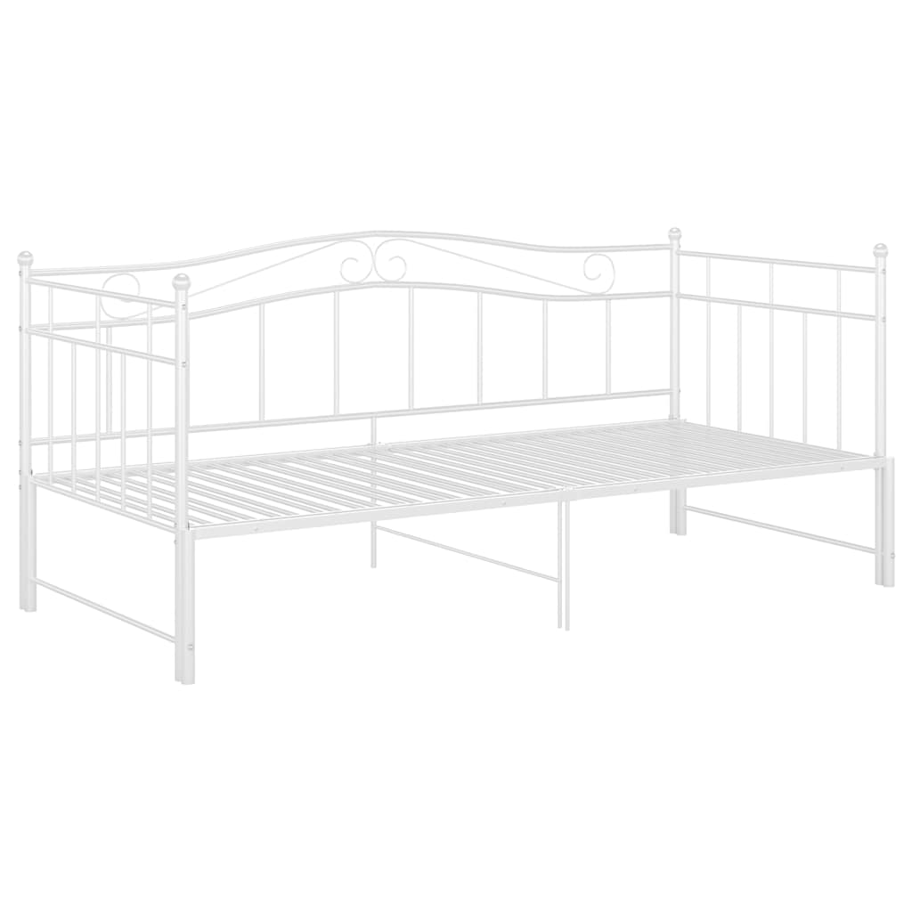 Ausziehsofa Bettgestell Schwarz Metall 90x200 cm