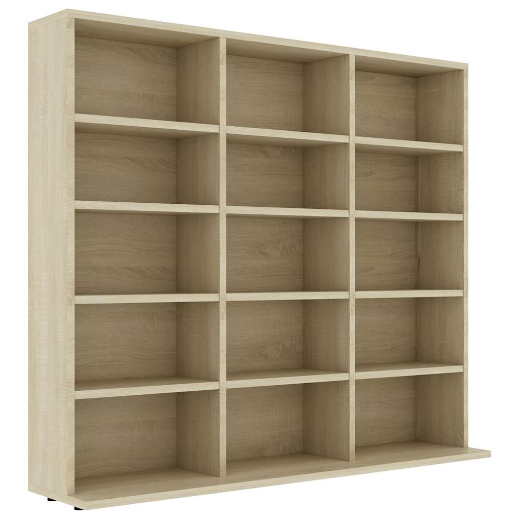 CD Regal Schwarz Eichen-Optik 101 x 23 x 177,5 cm Holzwerkstoff