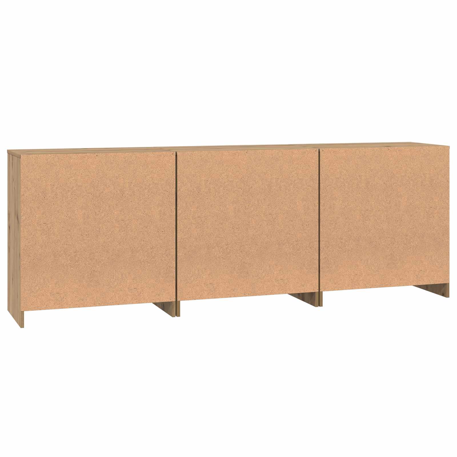 3-tlg. Sideboard Weiß Holzwerkstoff