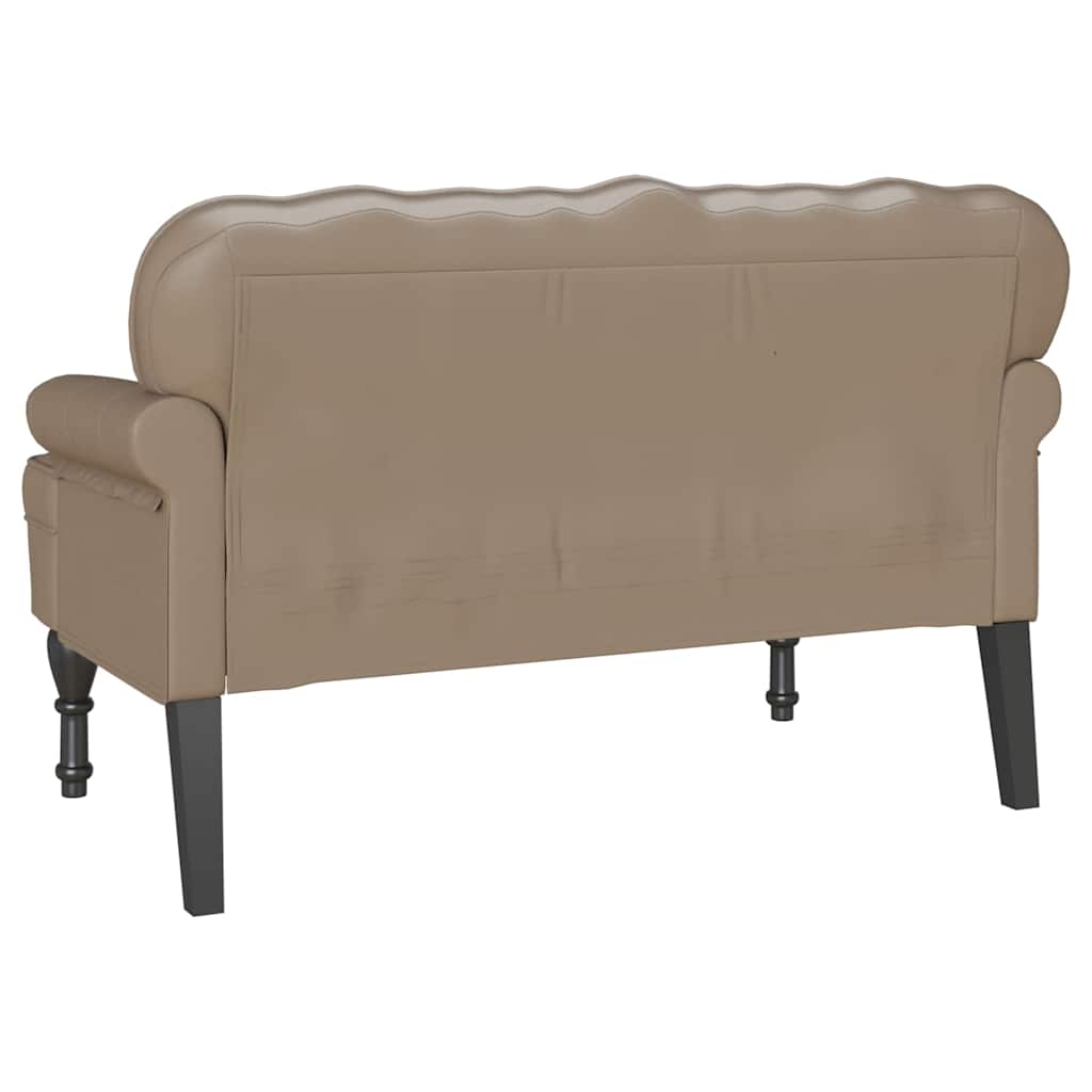 Chesterfield Bank Braun 119,5 x 64,5 x 75 cm Kunstleder