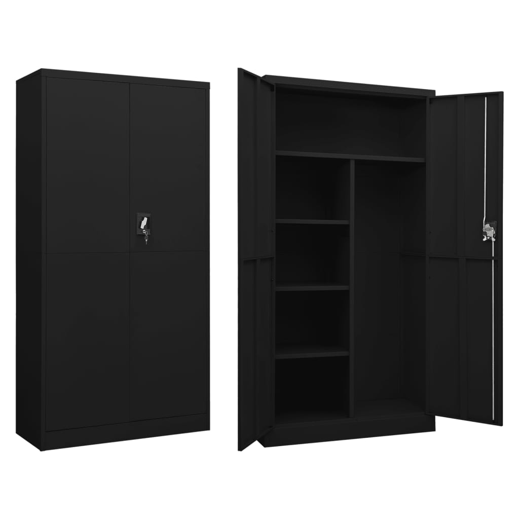 Schließfachschrank Weiß 90x40x180 cm Stahl