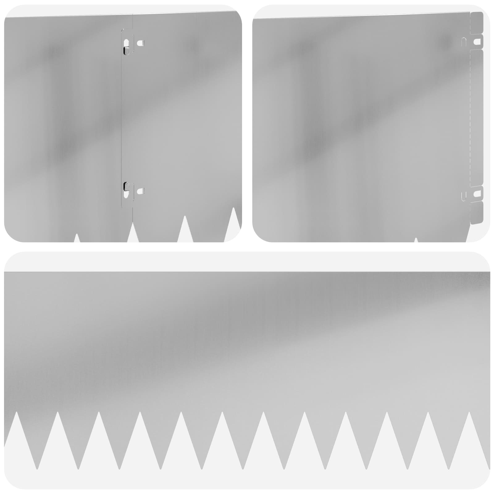 Raseneinfassung 10 pcs 103 x 10 cm Stahl Schwarz