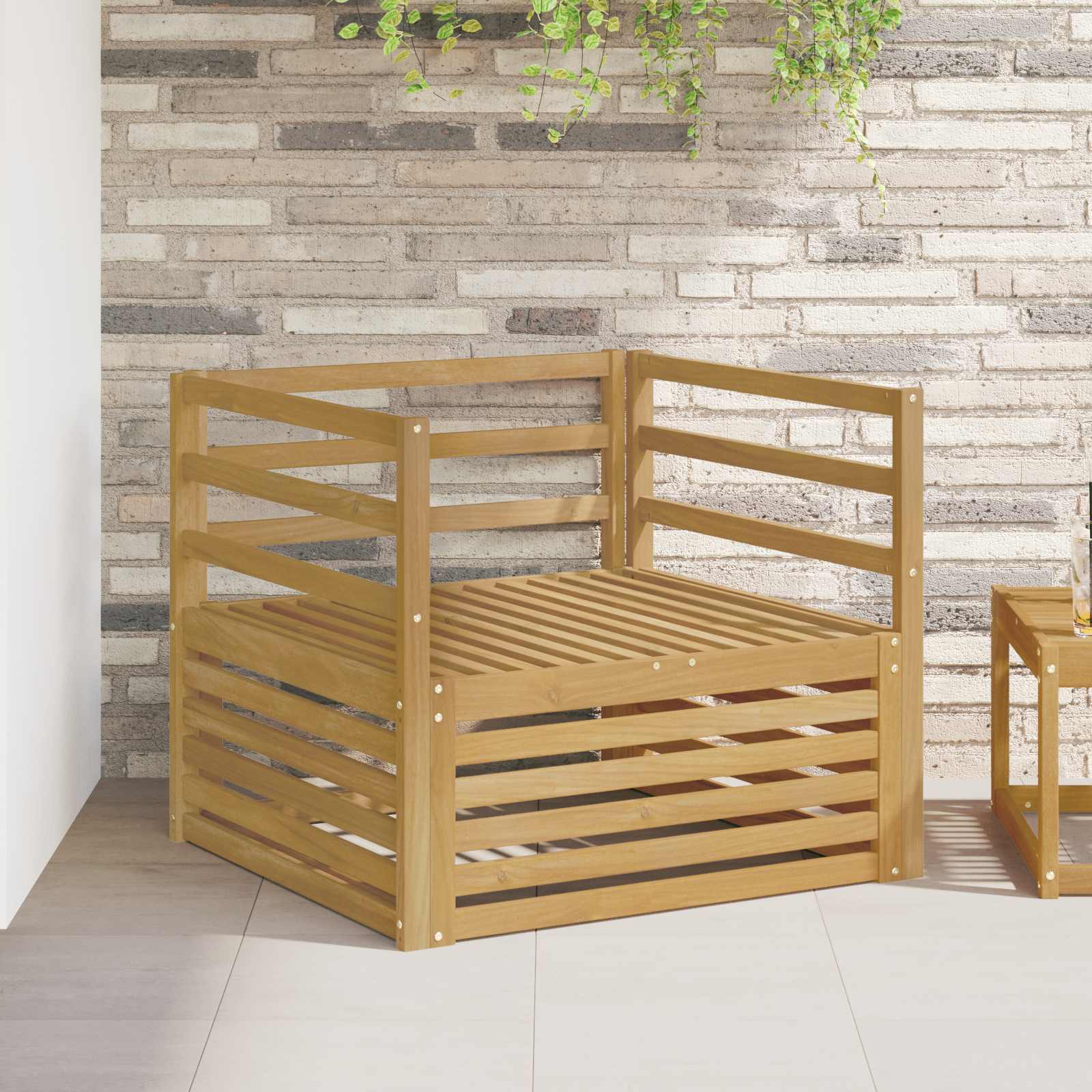 2 Stück Outdoor-Sofa Natur
