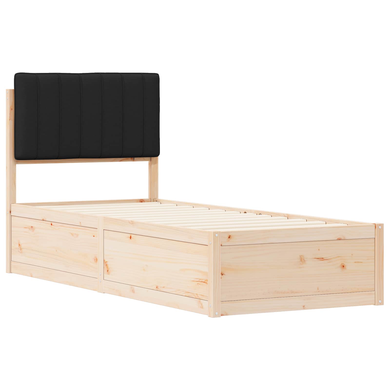 Bettgestell mit gepolstertem Kopfteil Hellgrau 200 x 200 cm
