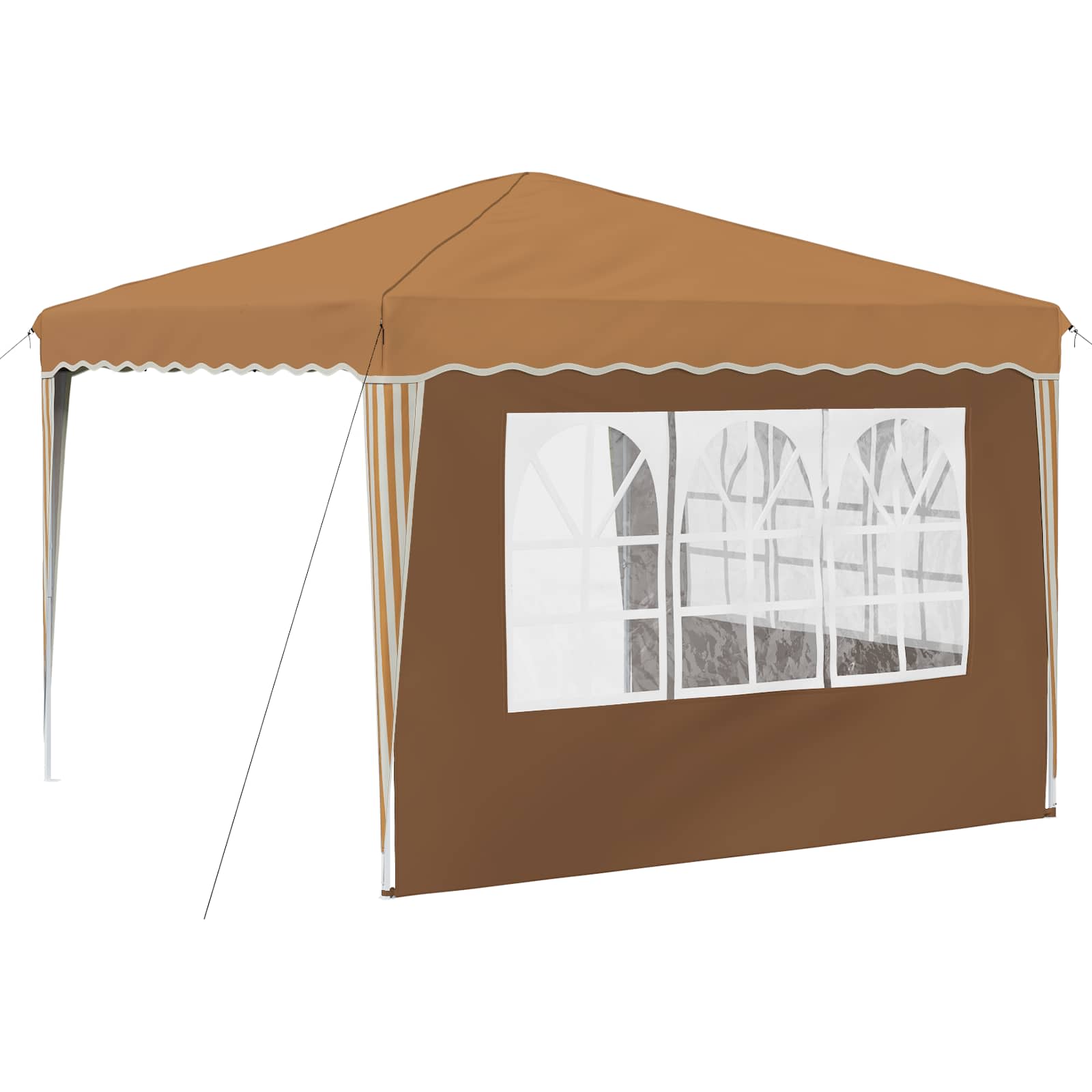 Pop-up Partyzelt 288 x 288 x 245 cm Creme Oxford-Stoff