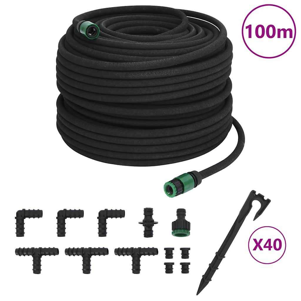 Tropfschlauch Schwarz 0,6" 10 m Gummi
