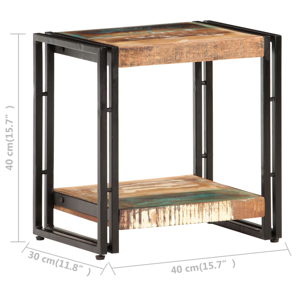 Beistelltisch 40x30x40 cm Raues Mangoholz