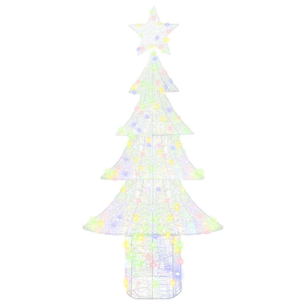 Weihnachtsbaum mit 100 LEDs Warmweiß 120 cm Acryl
