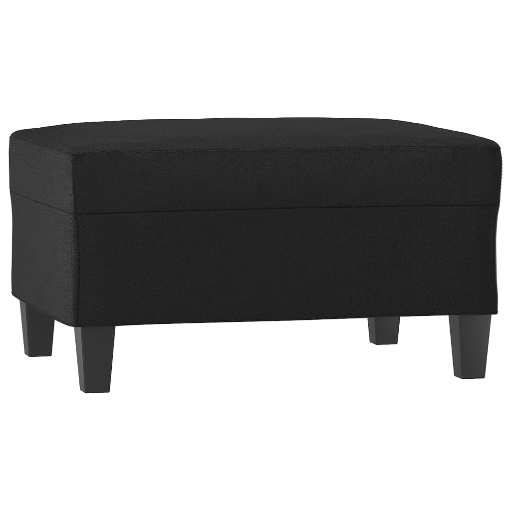 Fußhocker Schwarz 60x50x41 cm Kunstleder