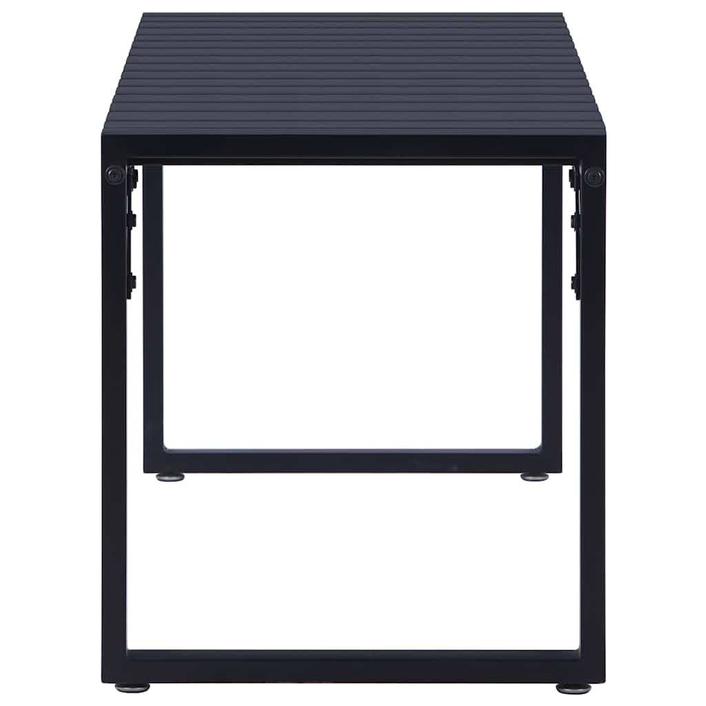 Gartenbank 120,5 cm PS-Platte Schwarz