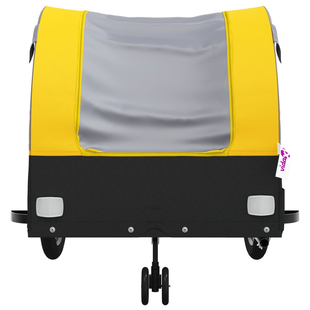 Fahrradanhänger Schwarz und Orange 30 kg Eisen