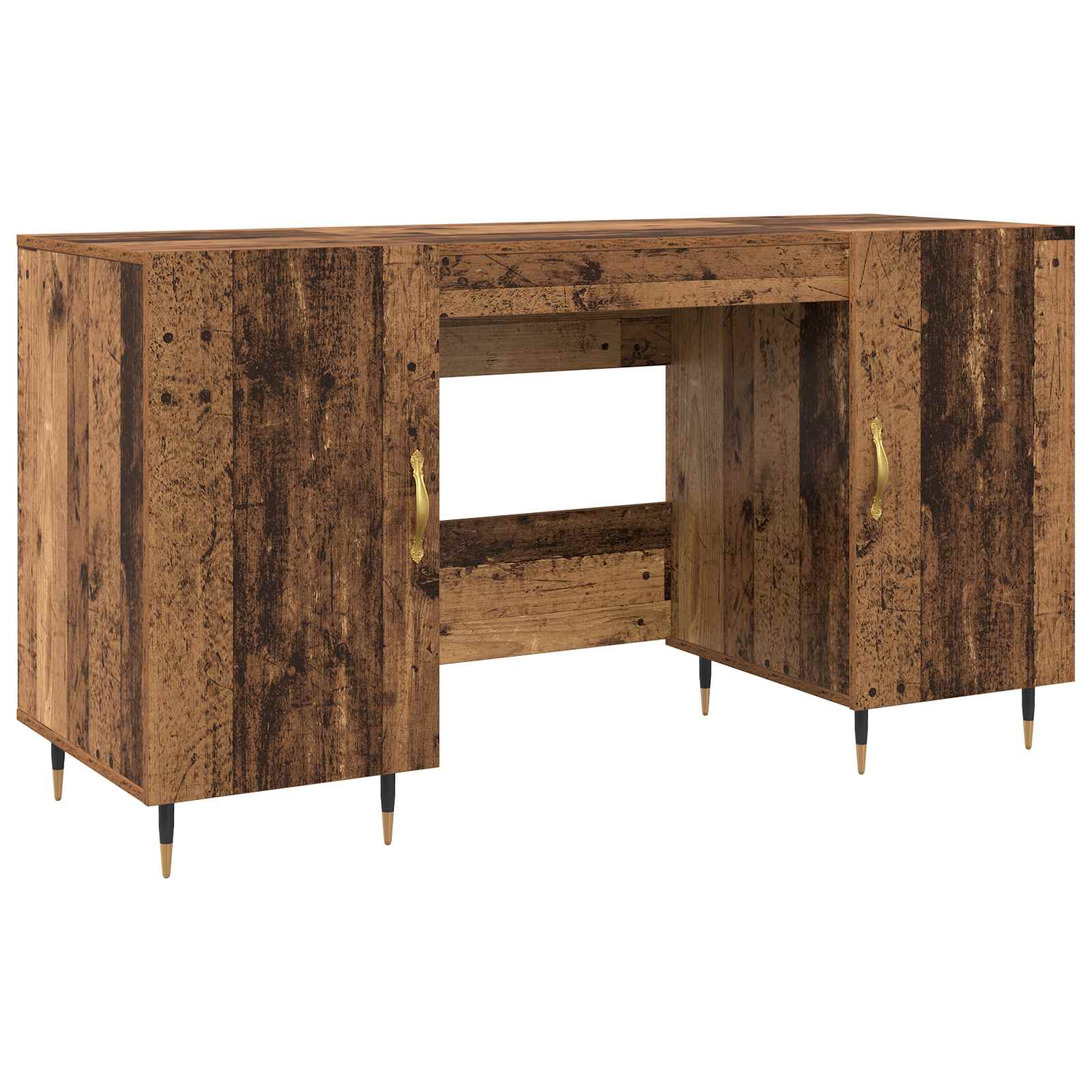 Schreibtisch Betongrau 140x50x75 cm Holzwerkstoff