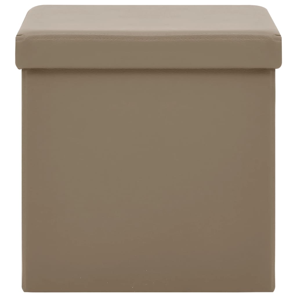 Hocker mit Stauraum Braun PVC