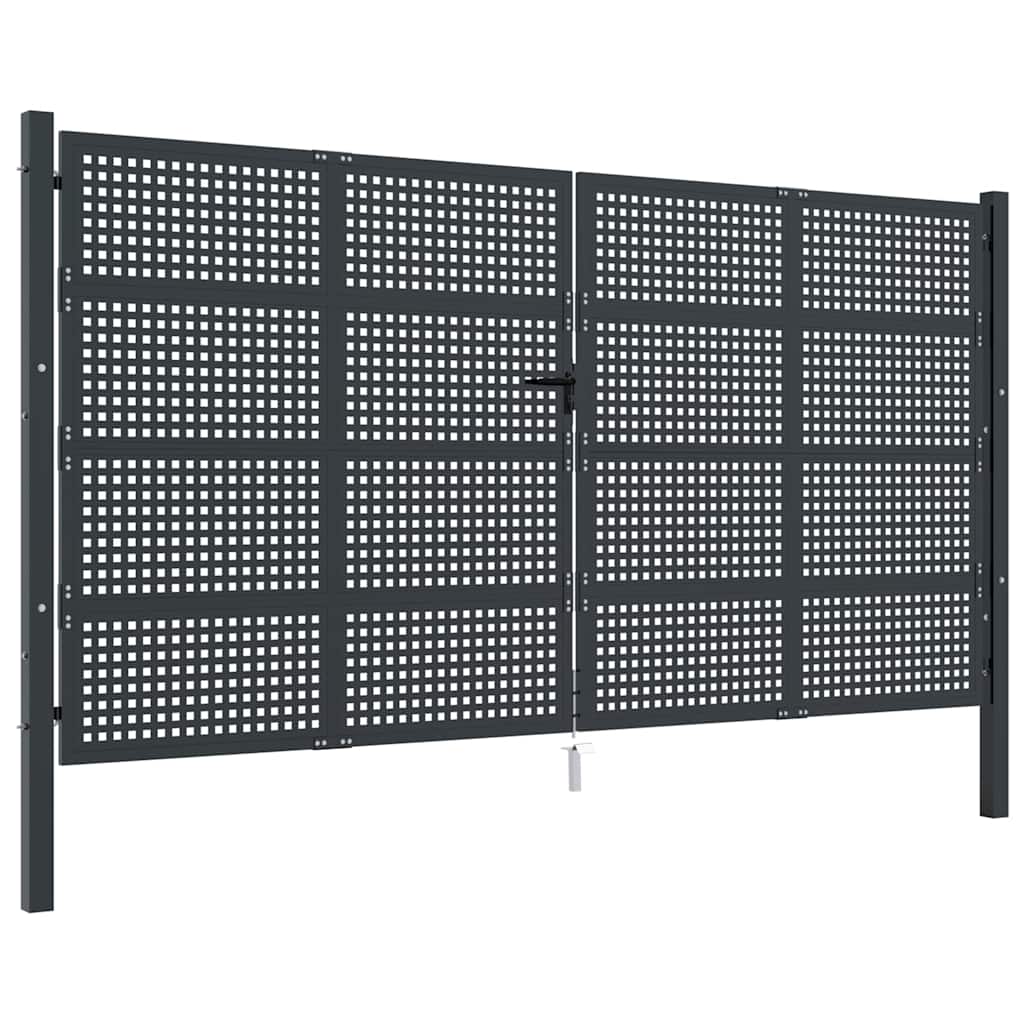 Gartentor Anthrazit 100x75 cm Stahl